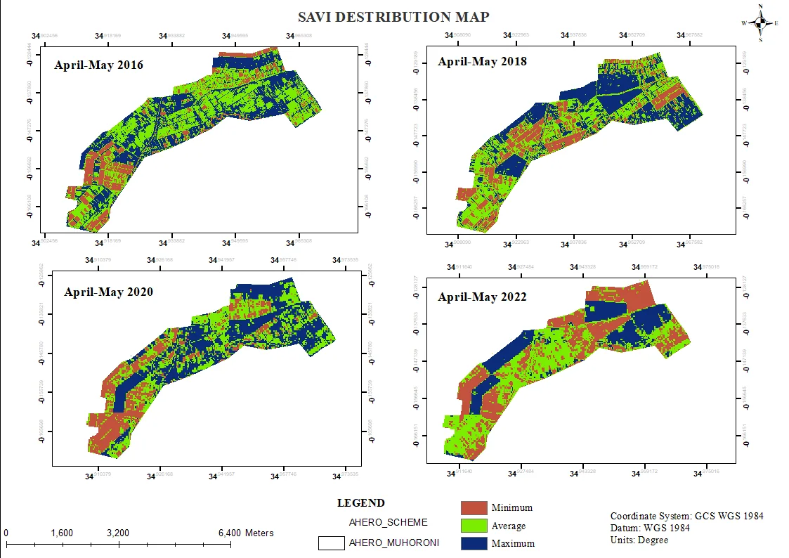 SAVI distribution map