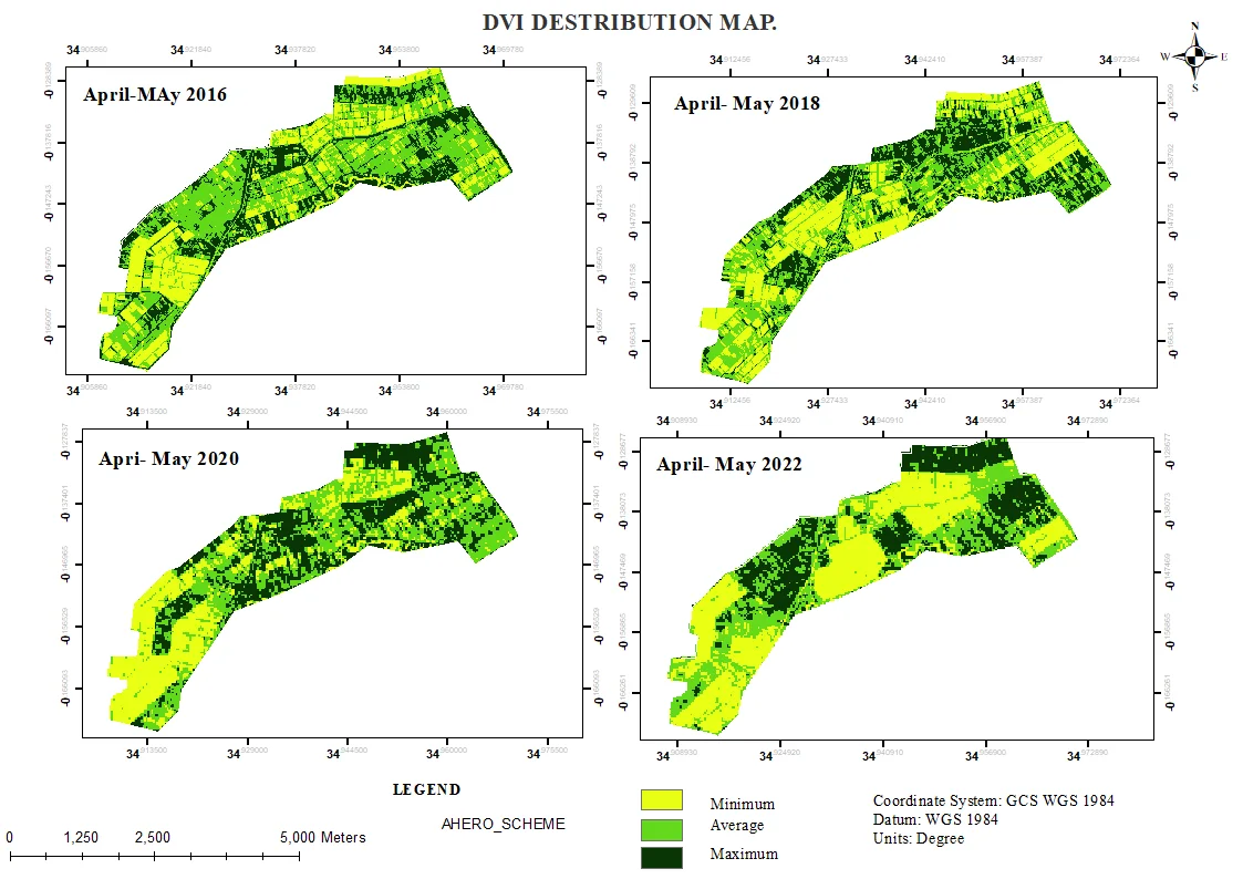DVI distribution map